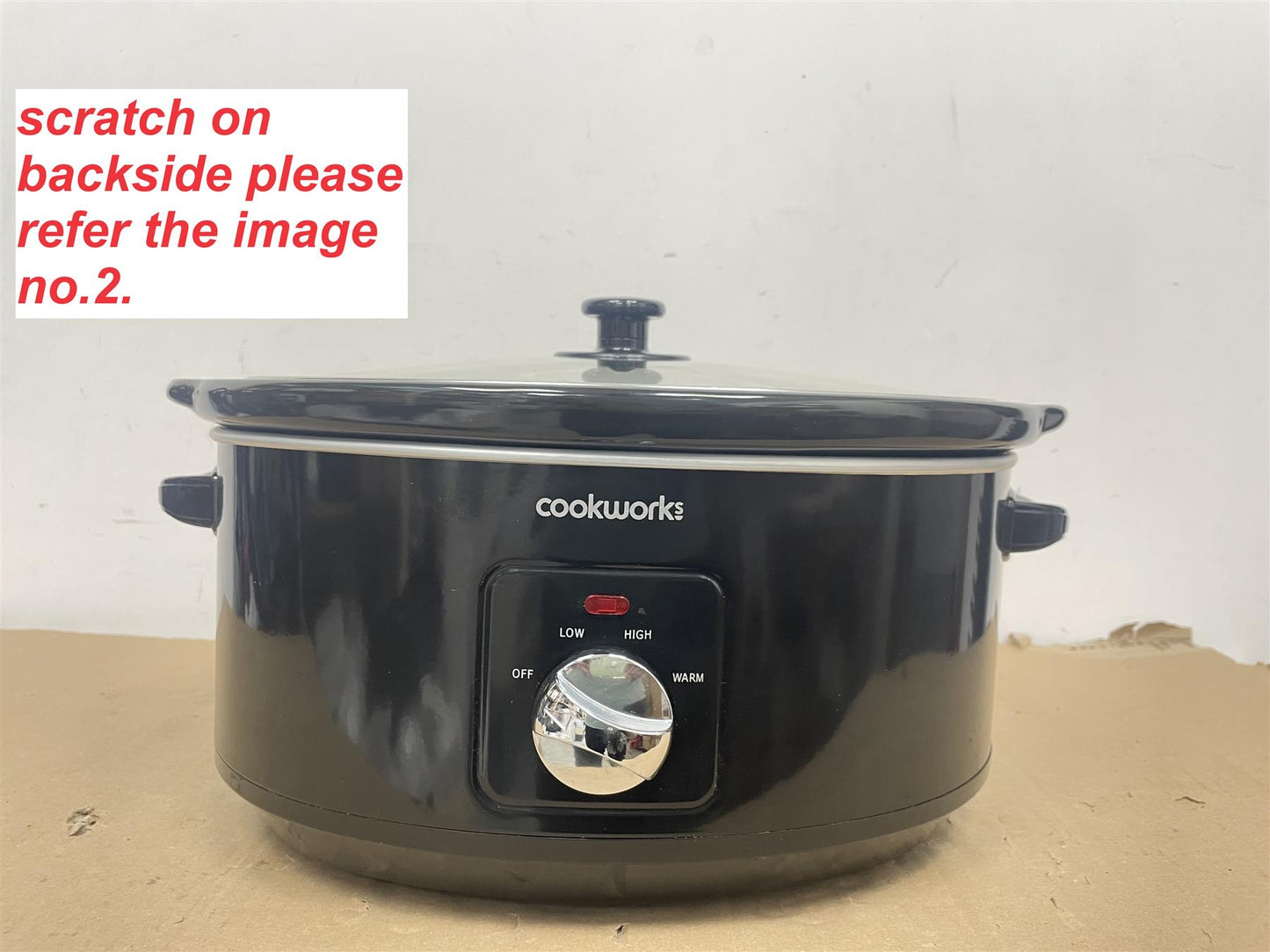 Cookworks 6.5L kitchen Electric Slow Cooker Removable Ceramic Bowl Oval Black