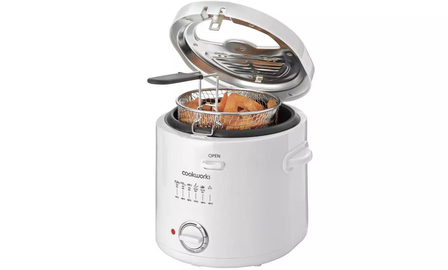 Cookworks 1.5L Deep Fat Fryer Non-stick Compact deep fryer Easy-to-use fryer