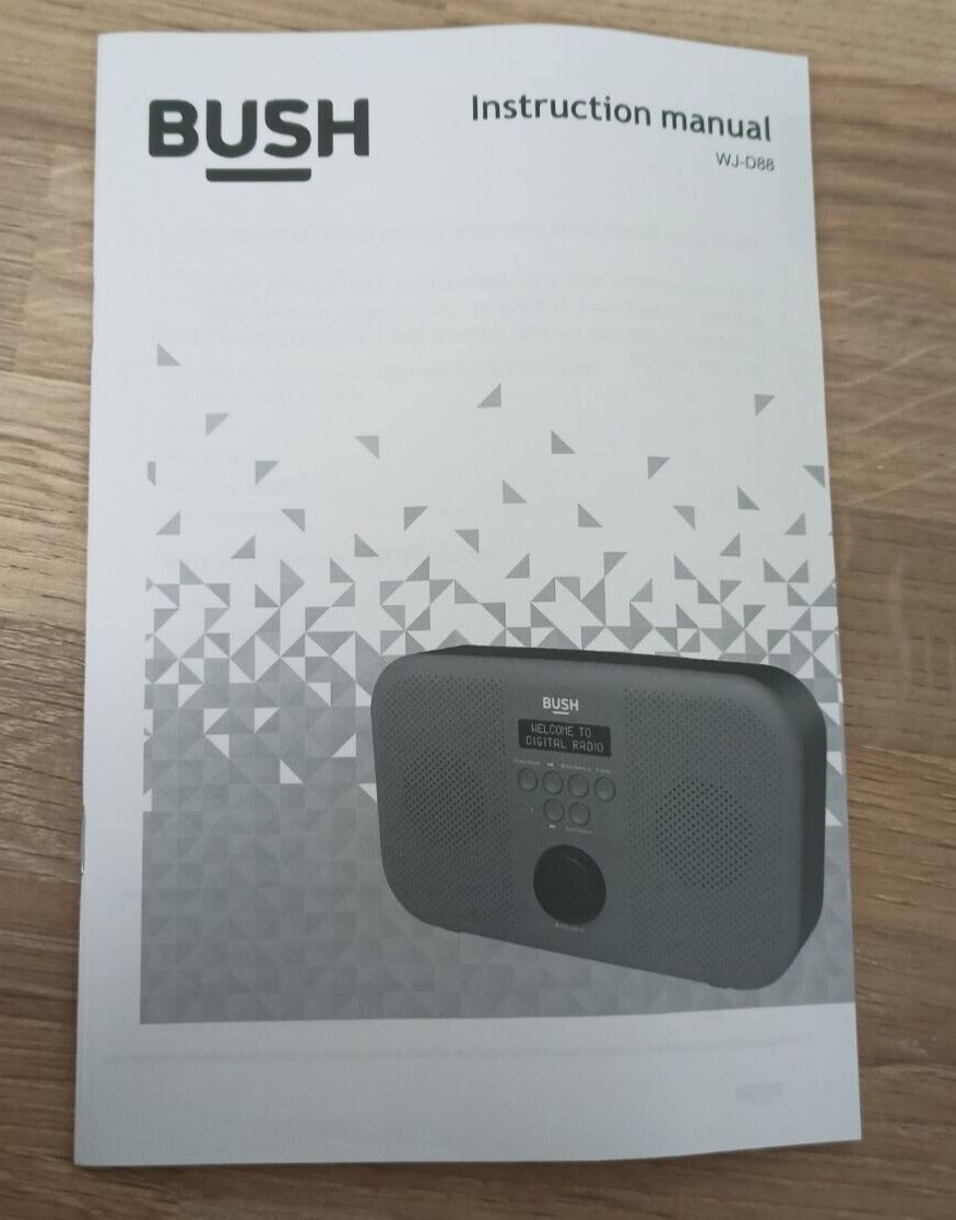 Bush Portable RDS Stereo DAB FM Radio Digital LCD Mains Battery Sleep Timer 4RMS