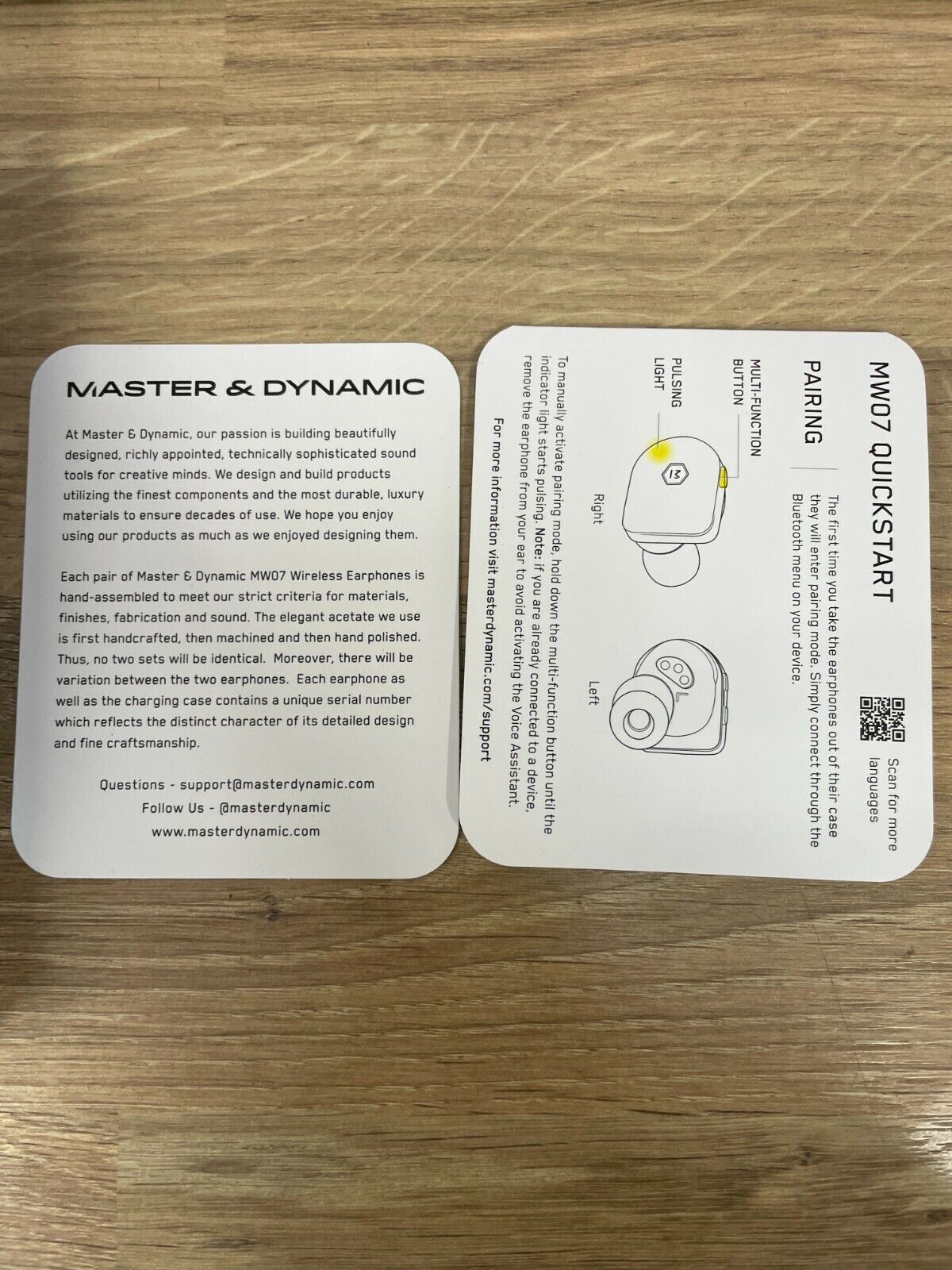MASTER & DYNAMIC MW07 Steel Blue True Wireless Bluetooth Earphones