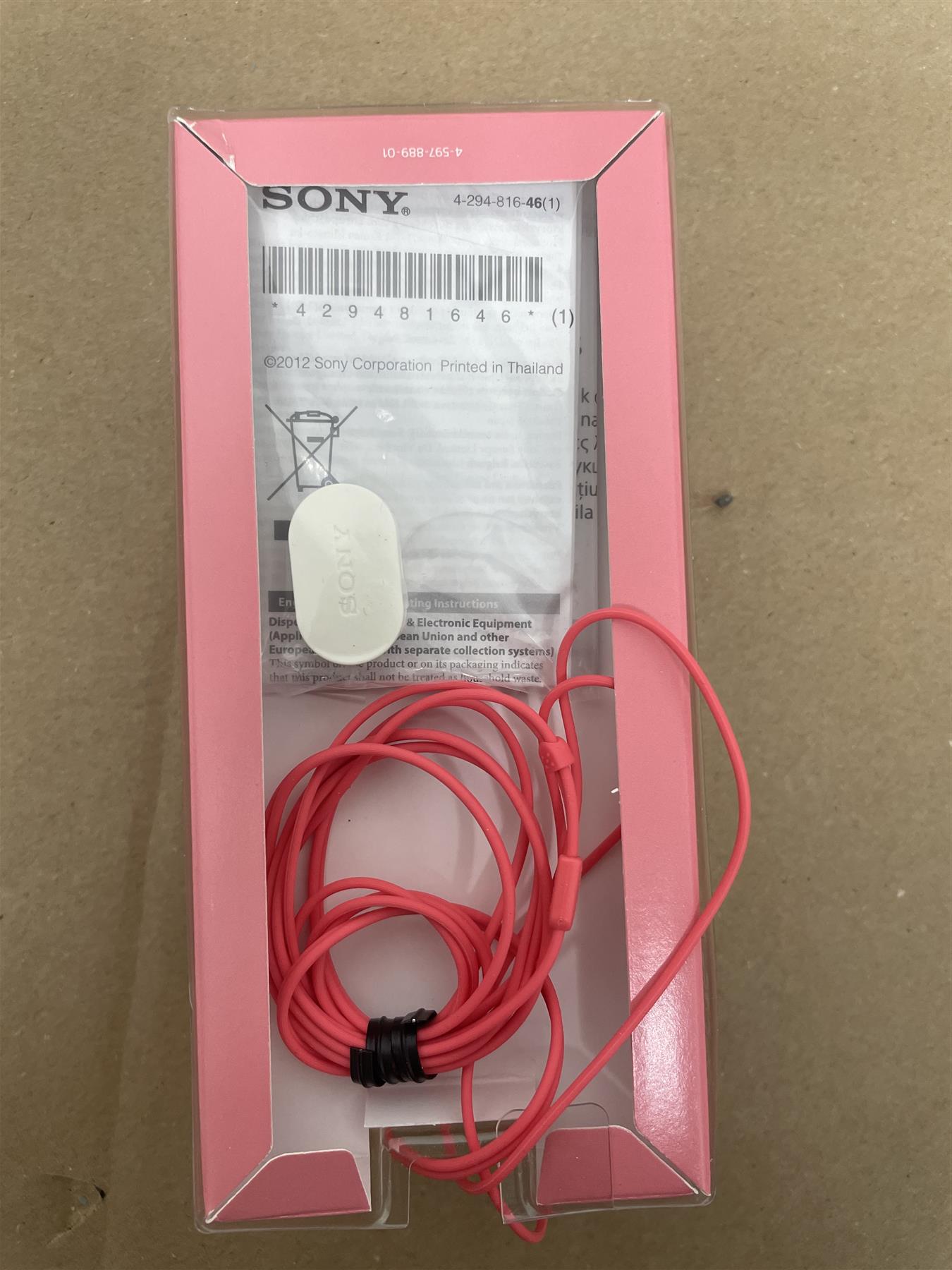 Sony MDR AS210 In-Ear Headphones Black Free Sports Earphones mic remote wired