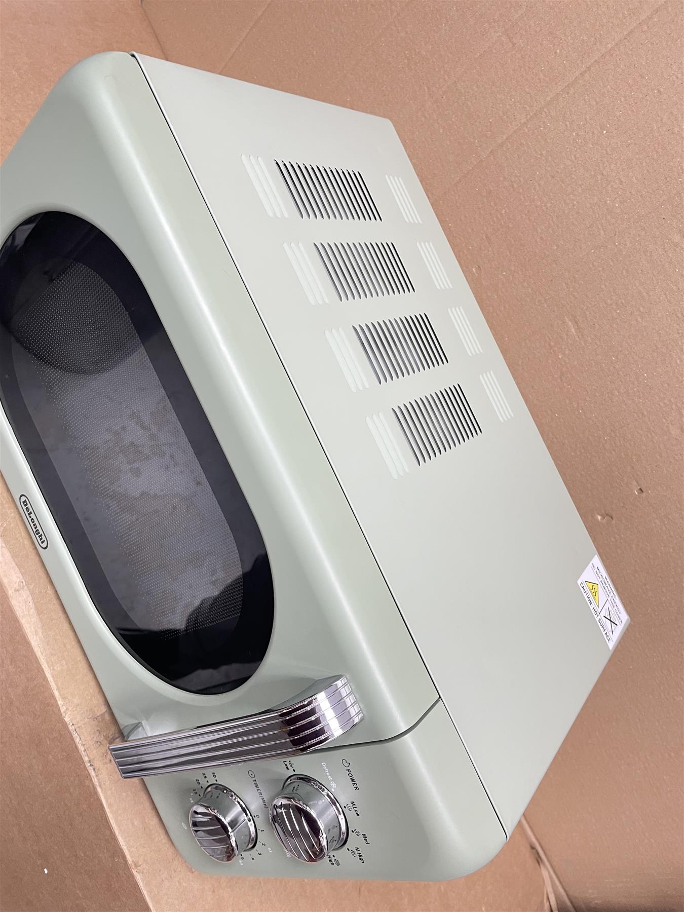 De'Longhi Argento Flora 800W Standard Microwave oven Food Reheat - Sage Green