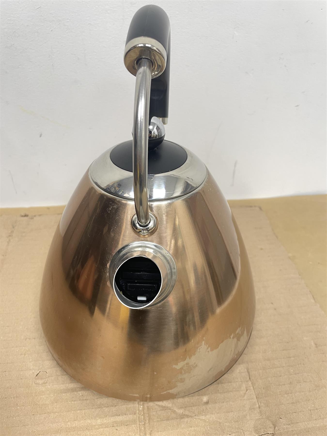 Cookworks Pyramid Kettle Stainless Steel Copper auto shut rapid boil 1.7 Litre