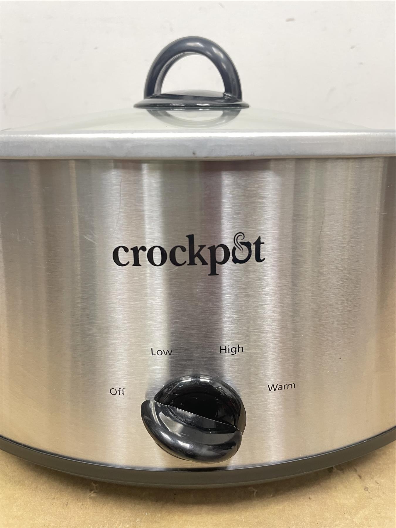 Crockpot Slow Cooker 5.6L Kitchen Electric Rice Cooking Steamer Stainless Steel