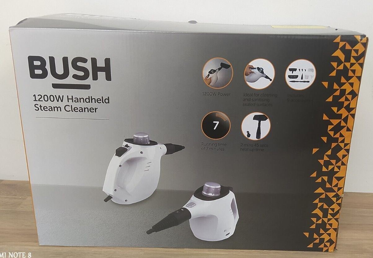 Bush Handheld Steam Cleaner WOOD &TILE flooring bed sofa rug carpet pet cage