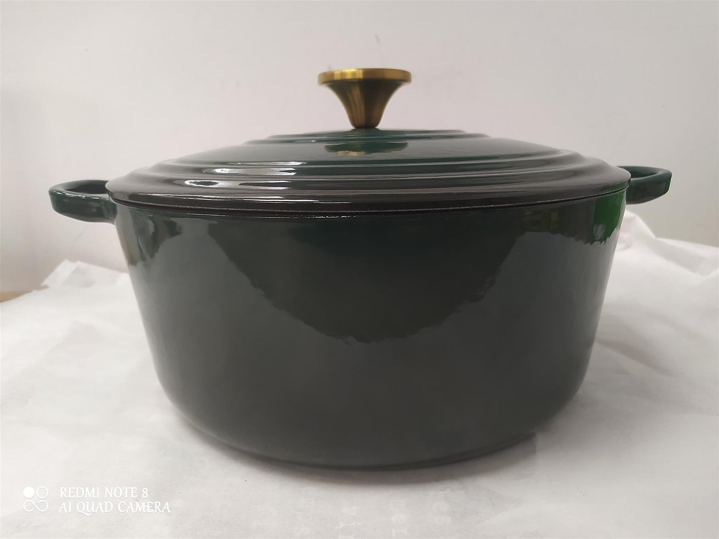 Habitat 5.3 Litre Cast Iron Casserole Dish Pot Lid Kitchen all hobs enamel Green