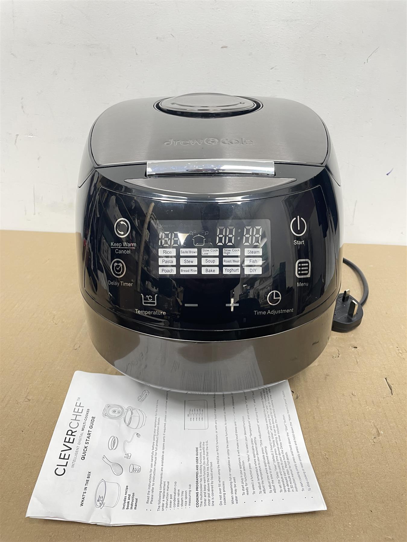 Drew&Cole CleverChef 14-in-1 Intelligent Digital Multi Cooker Charcoal 860W
