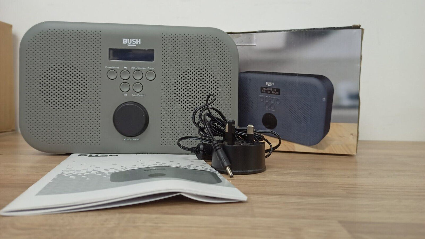 Bush Portable RDS Stereo DAB FM Radio Digital LCD Mains Battery Sleep Timer 4RMS