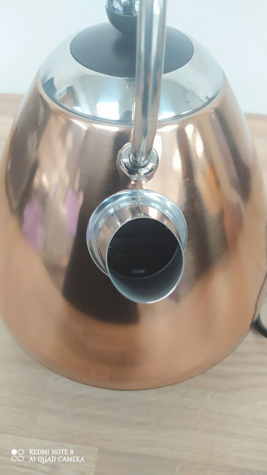 Cookworks Pyramid Kettle Stainless Steel Copper auto shut rapid boil 1.7 Litre