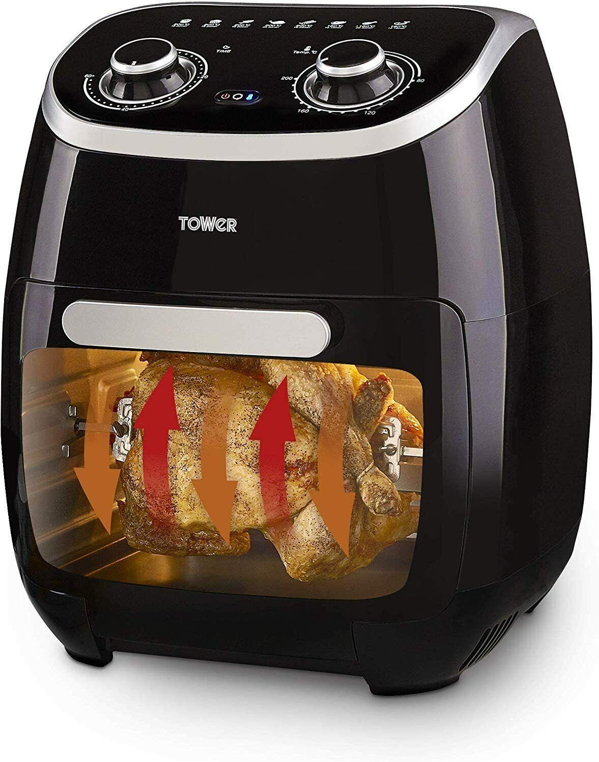 Tower Vortx Air Fryer oven T17039 11L Kitchen Electric Healthy- Black