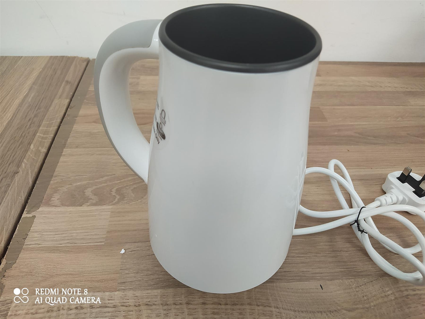 Cookworks Milk Frother heating stainless steel frother whisk 200ml and lid