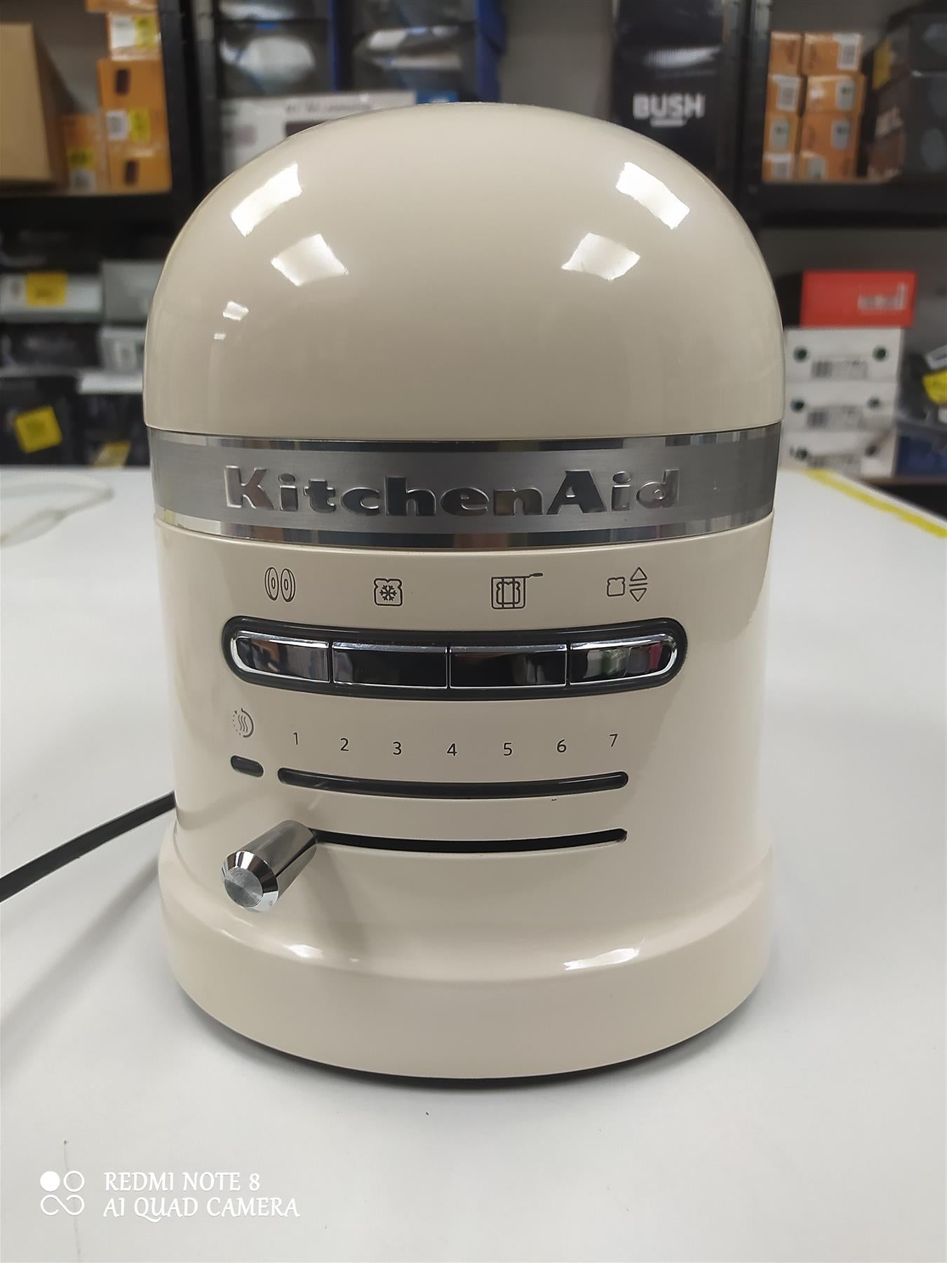 KitchenAid Artisan 2 Slot Toaster 5KMT2204BAC Almond Cream wide bagel function