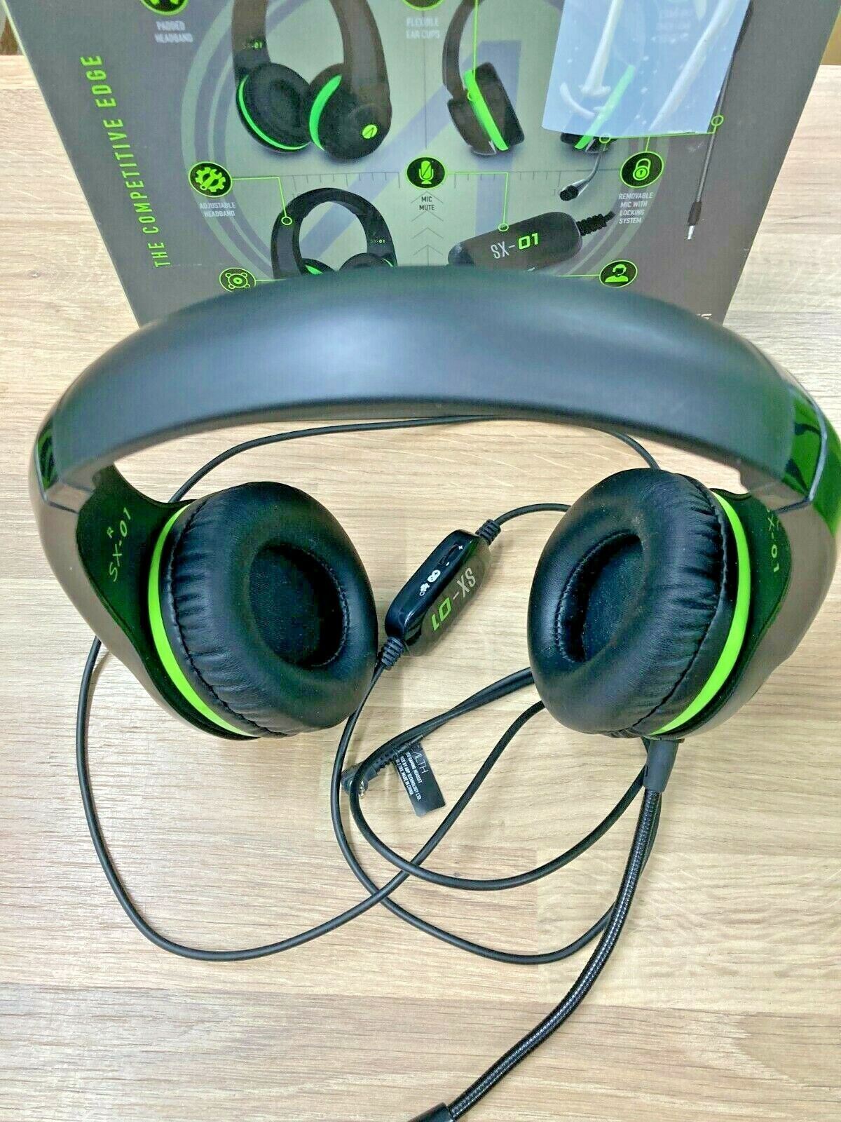 Headphones Earphones Headset Handsfree Gaming Genuine Wired Black Xbox