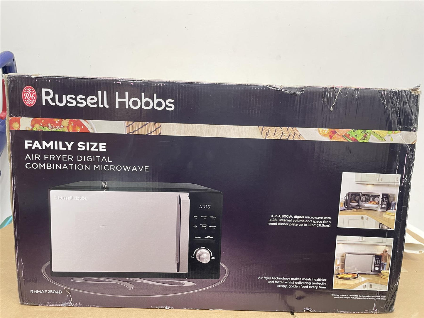 Russell Hobbs 900W Air Fryer Microwave - Black Combining an air fryer