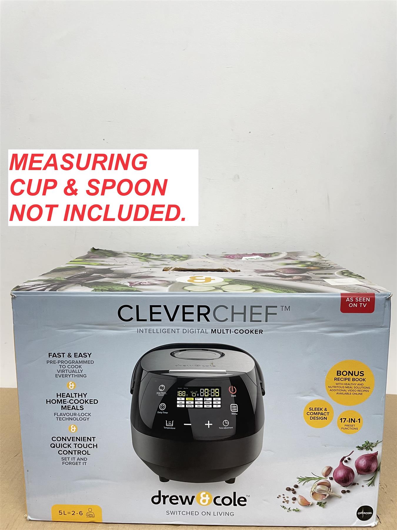 Drew&Cole CleverChef 14-in-1 Intelligent Digital Multi Cooker Charcoal 860W