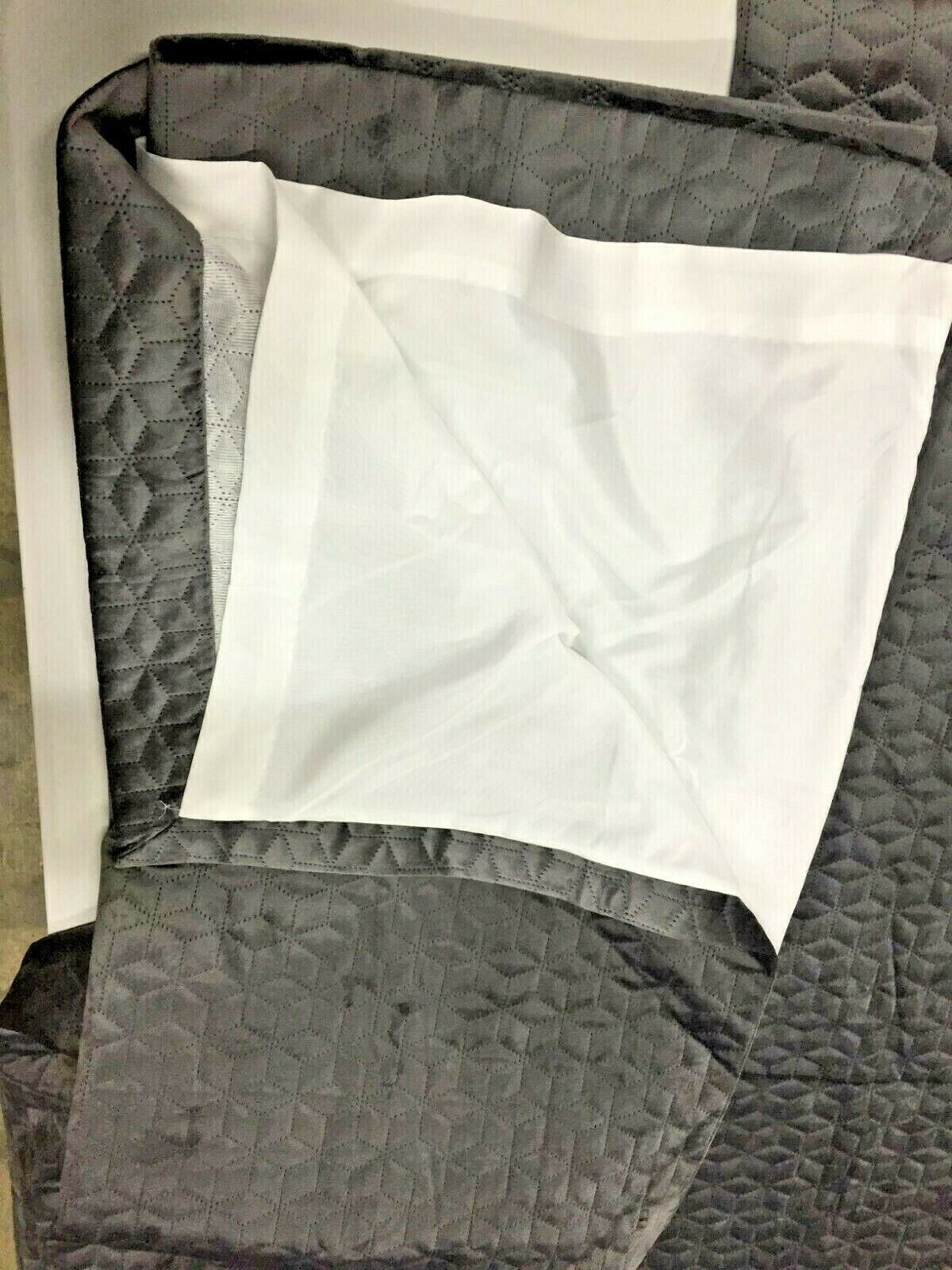 Argos Home Pinsonic Velvet Lined Pair Eyelet Curtains 168cm wide 229cm drop