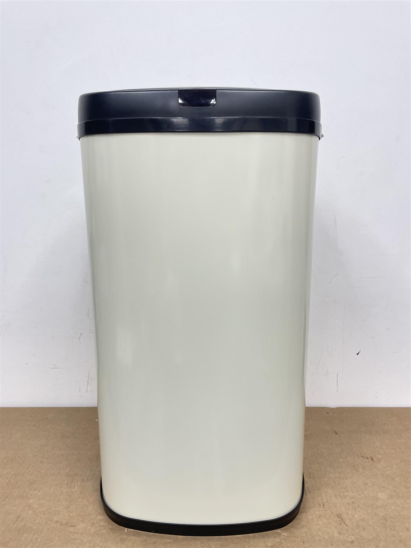 Tower Recycling 42 Litre Square Sensor Bin lid automatically opens - Cream