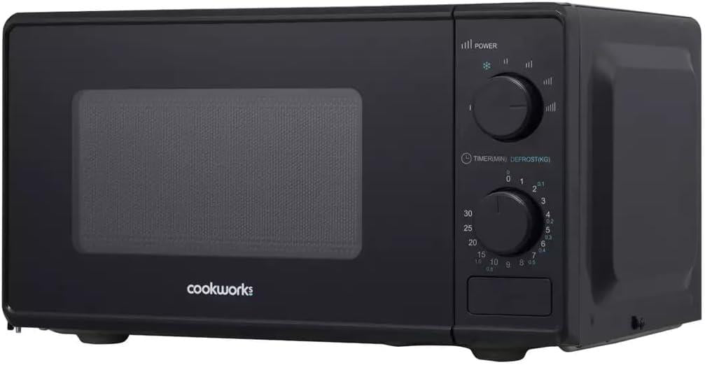 Cookworks Standard Microwave MM7 17L 700W Manual Dial Defrost Black