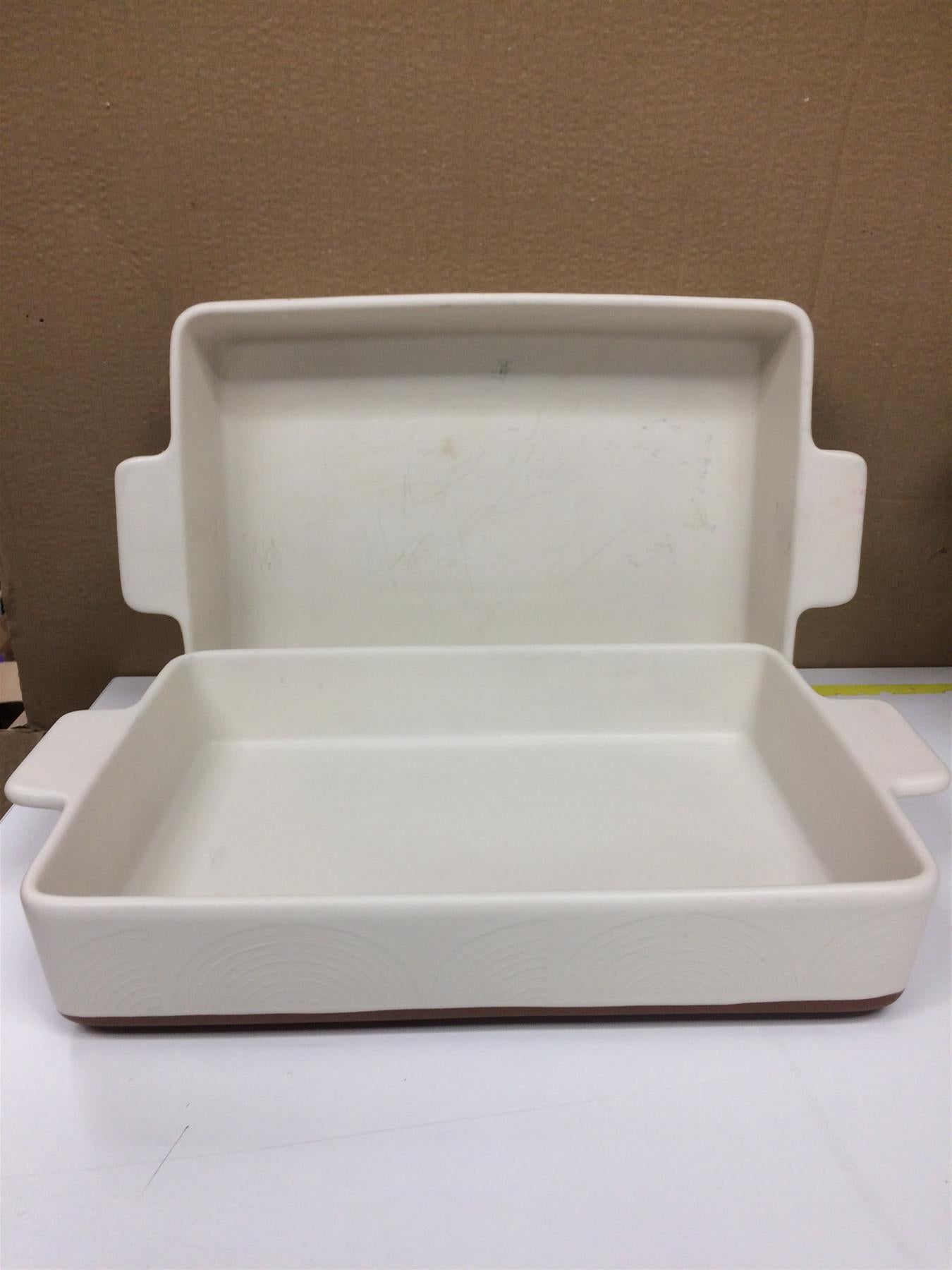 Habitat 2 Large Ceramic Roasters Stoneware Natural Terracotta Base Easy Grip