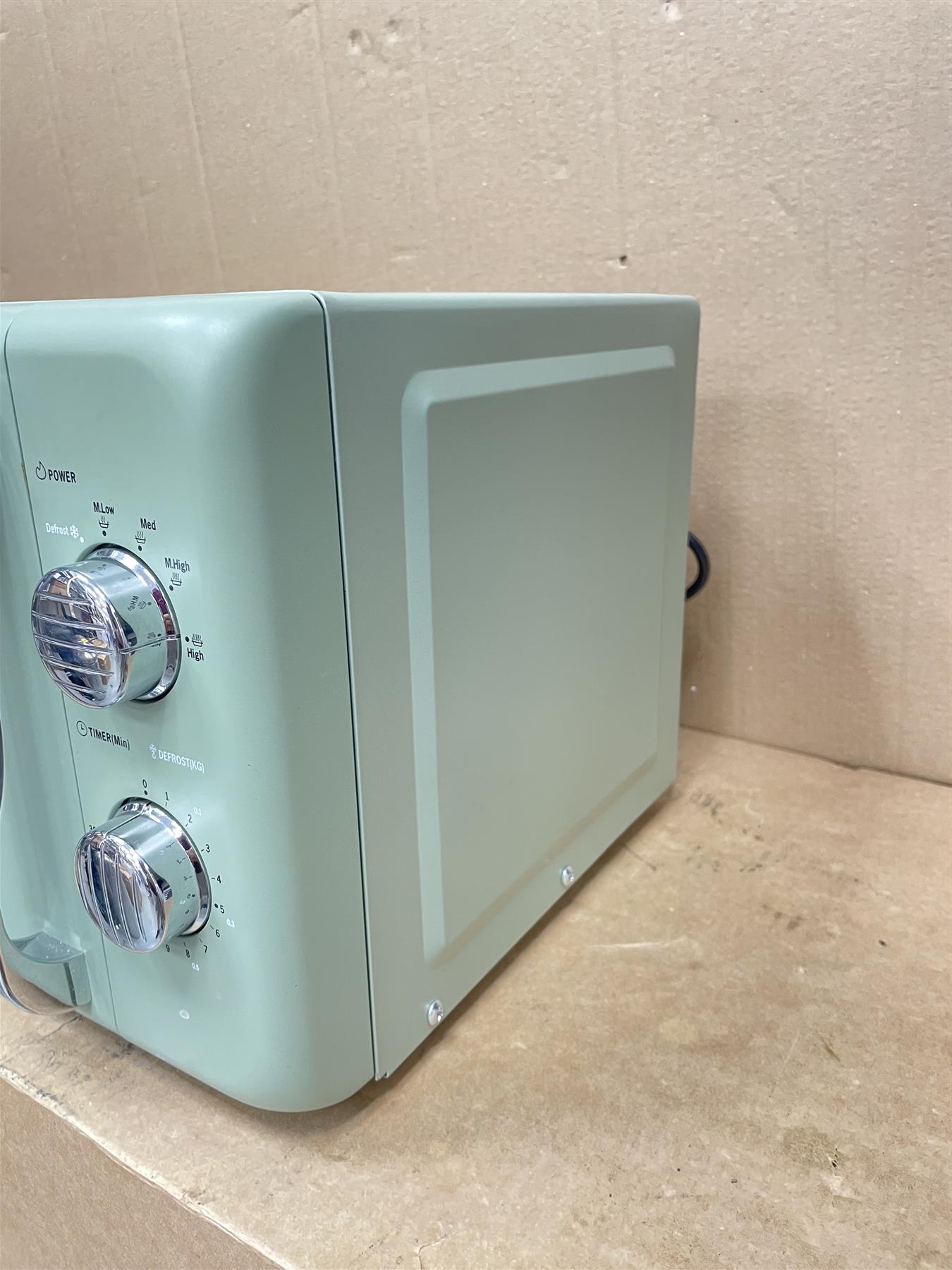 De'Longhi Argento Flora 800W Standard Microwave oven Food Reheat - Sage Green