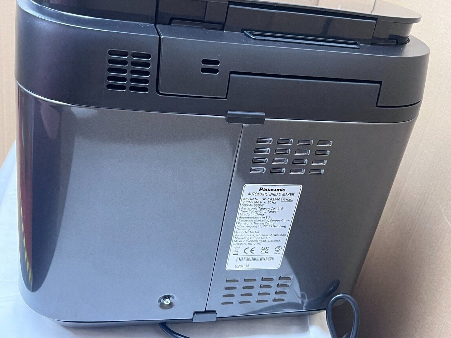 Panasonic Digital SD-YR2540HXC Fully Automatic Breadmaker Machine Gunmetal