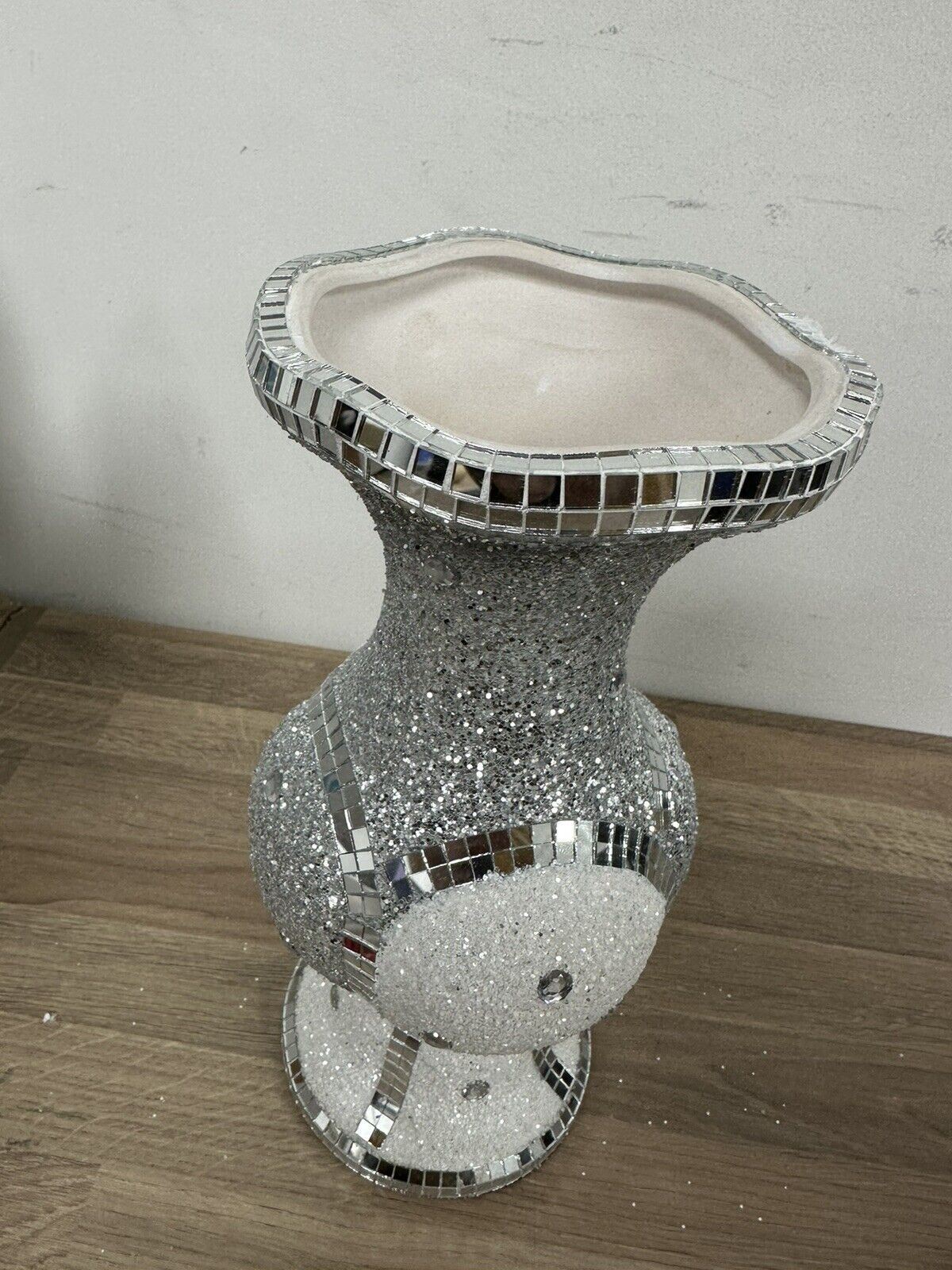 Vase Flower Decor Home Table Decorations Centerpieces Silver Bling Flower Vase