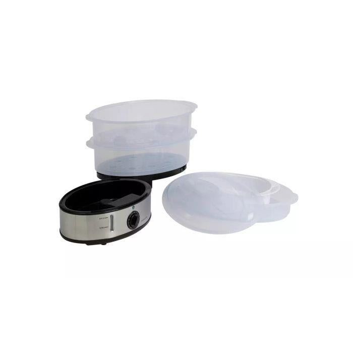 Cookworks kitchen XJ-10303 3 Tier Bowl Electric Food Vegetable Steamer White