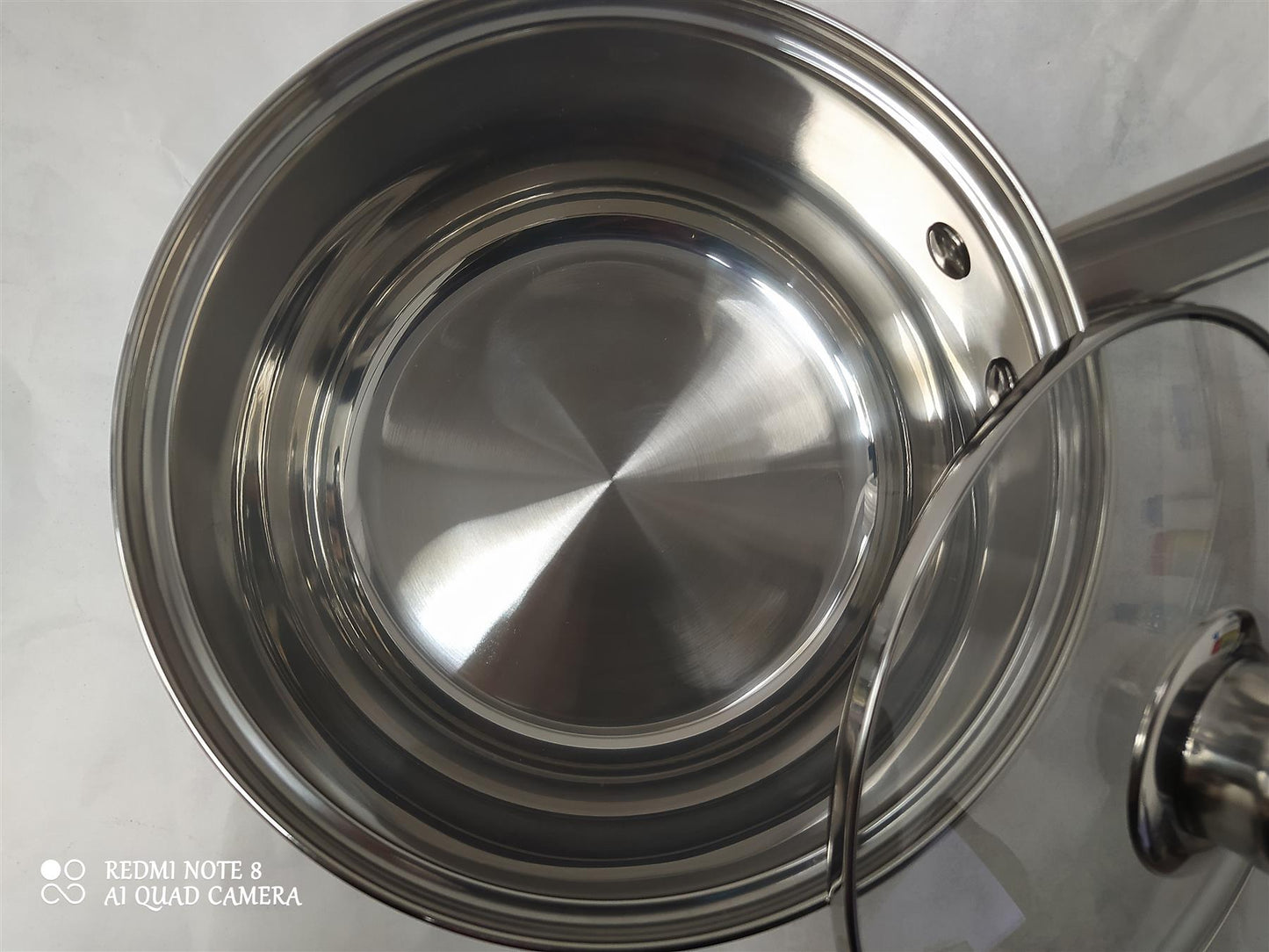 Home 5 Piece Stainless Steel Pan Set Milk Sauce Frying pan Lid Cookware all hobs