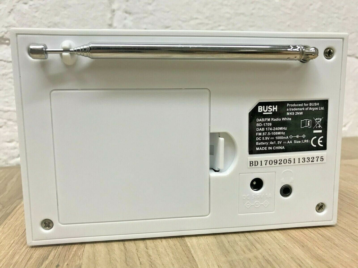 Bush Portable RDS DAB FM Radio Digital LED Display Mains Battery Sleep Timer New