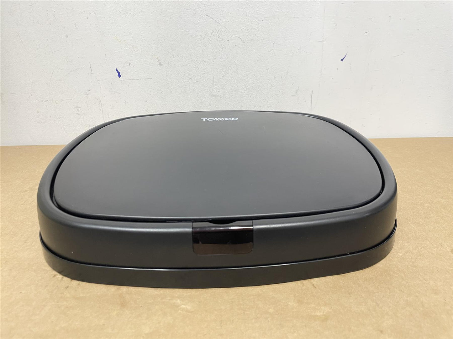 Tower Recycling 42 Litre Square Sensor Bin lid automatically opens - Cream