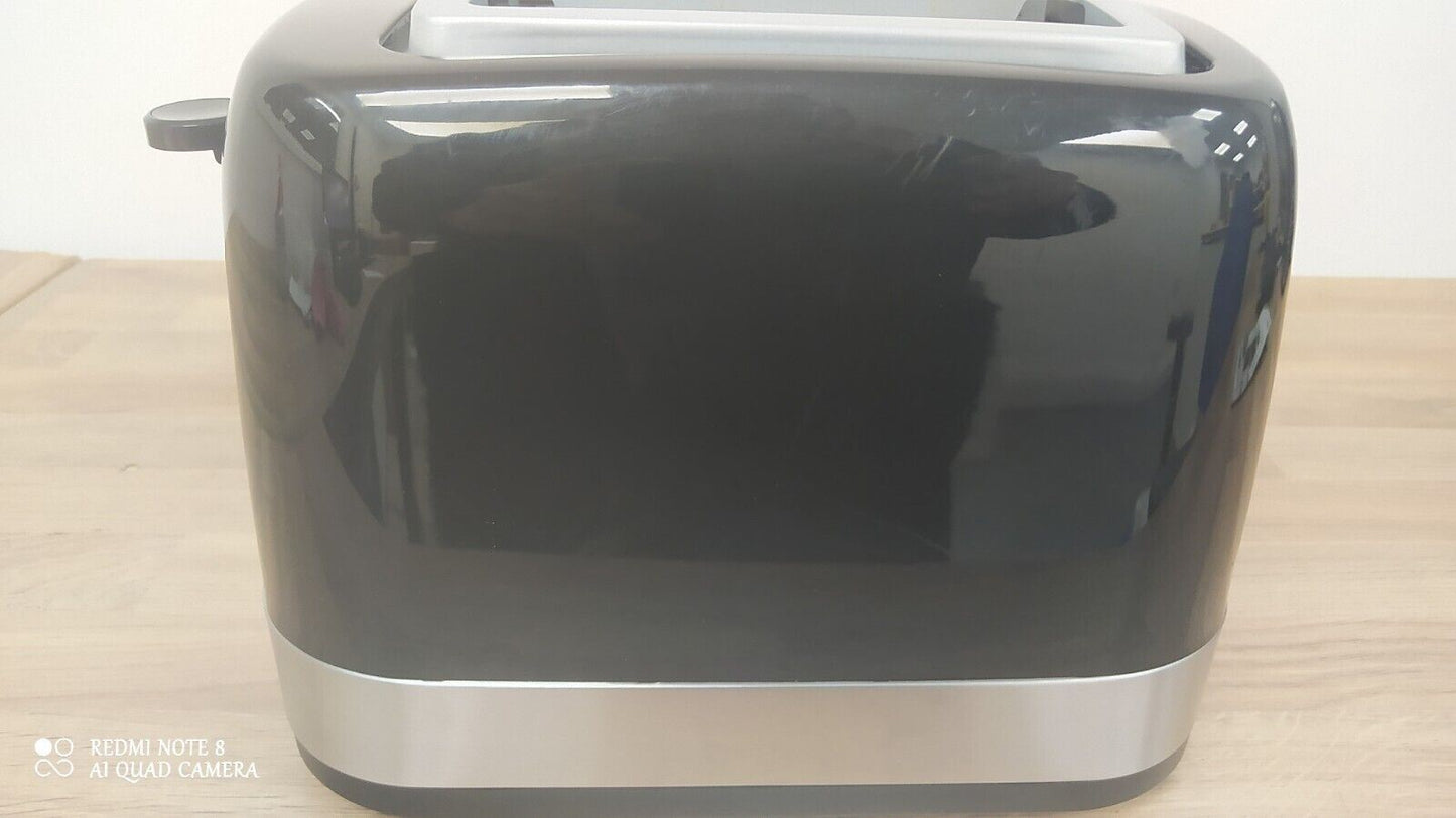 Cookworks Illuminated 2 Slice Toaster Wide Slots Bagel Black Light Plastic