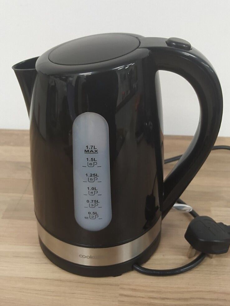 Cookworks Kitchen Electric Plastic Illuminated Water rapid boil Kettle Black