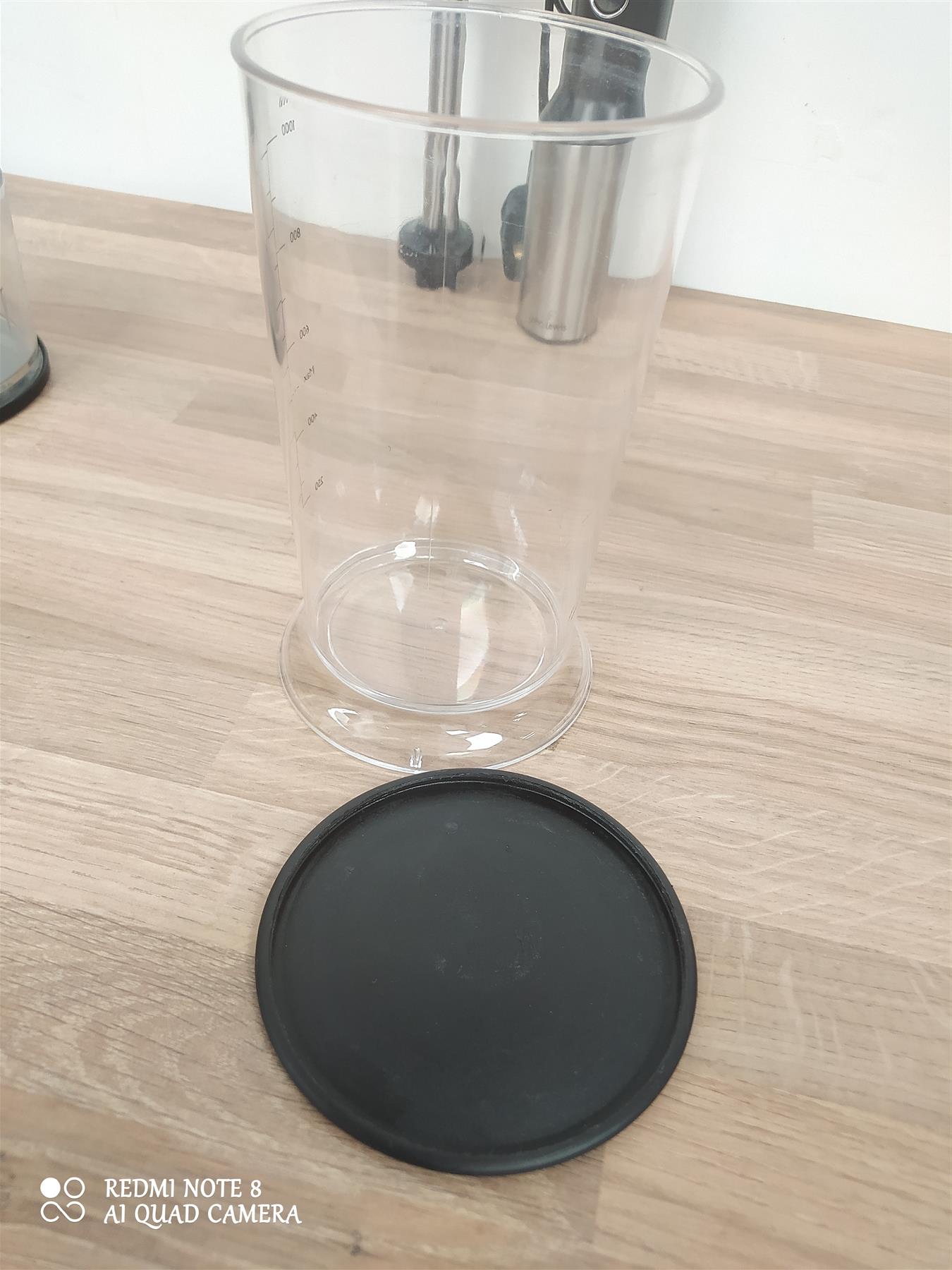John Lewis Hand Personal Blender whisking chopping maker Black/Stainless Steel