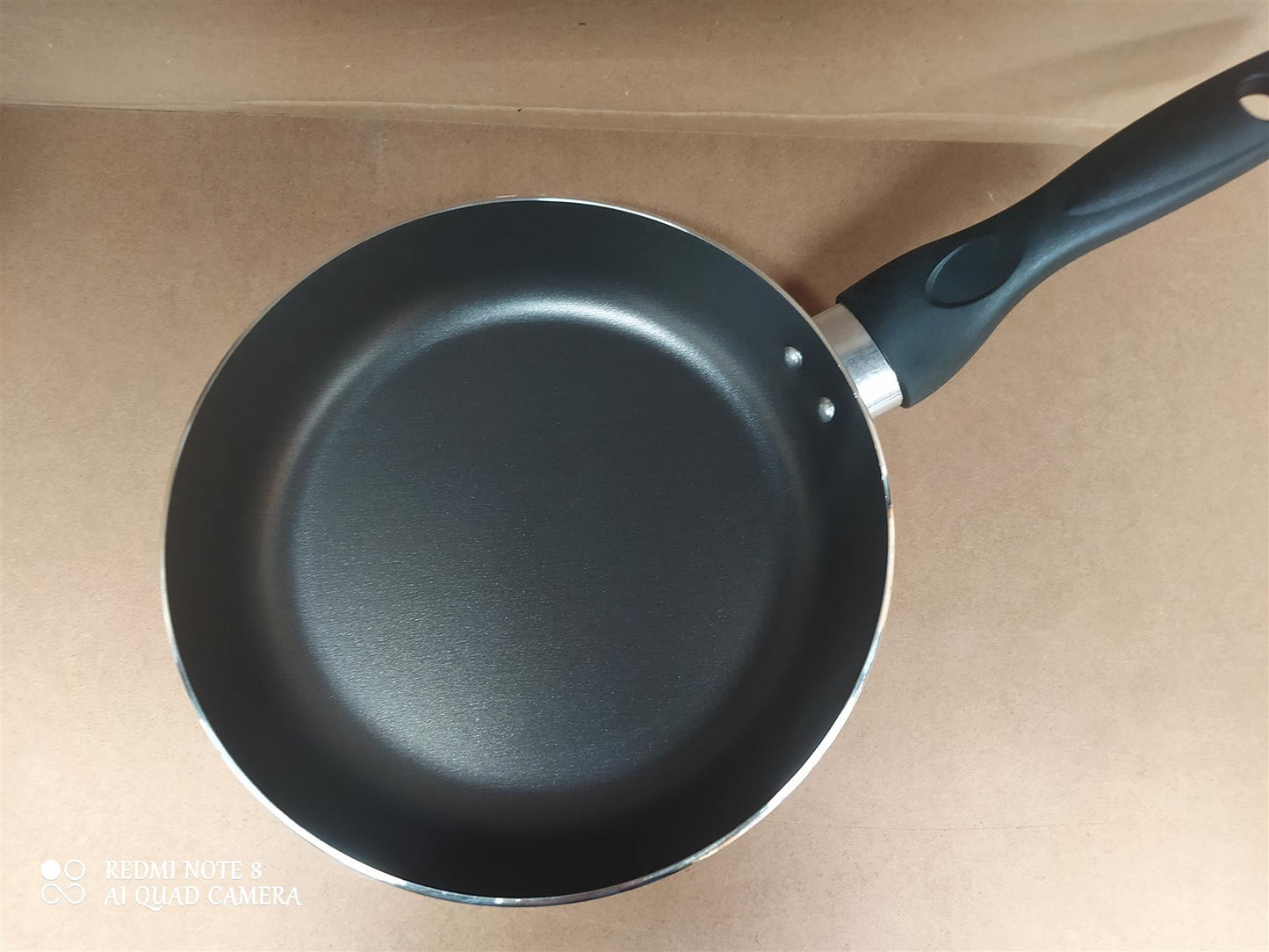 Home 5 Piece Pan Set Aluminium Non Stick Sauce & Frying Pans with lids Cream