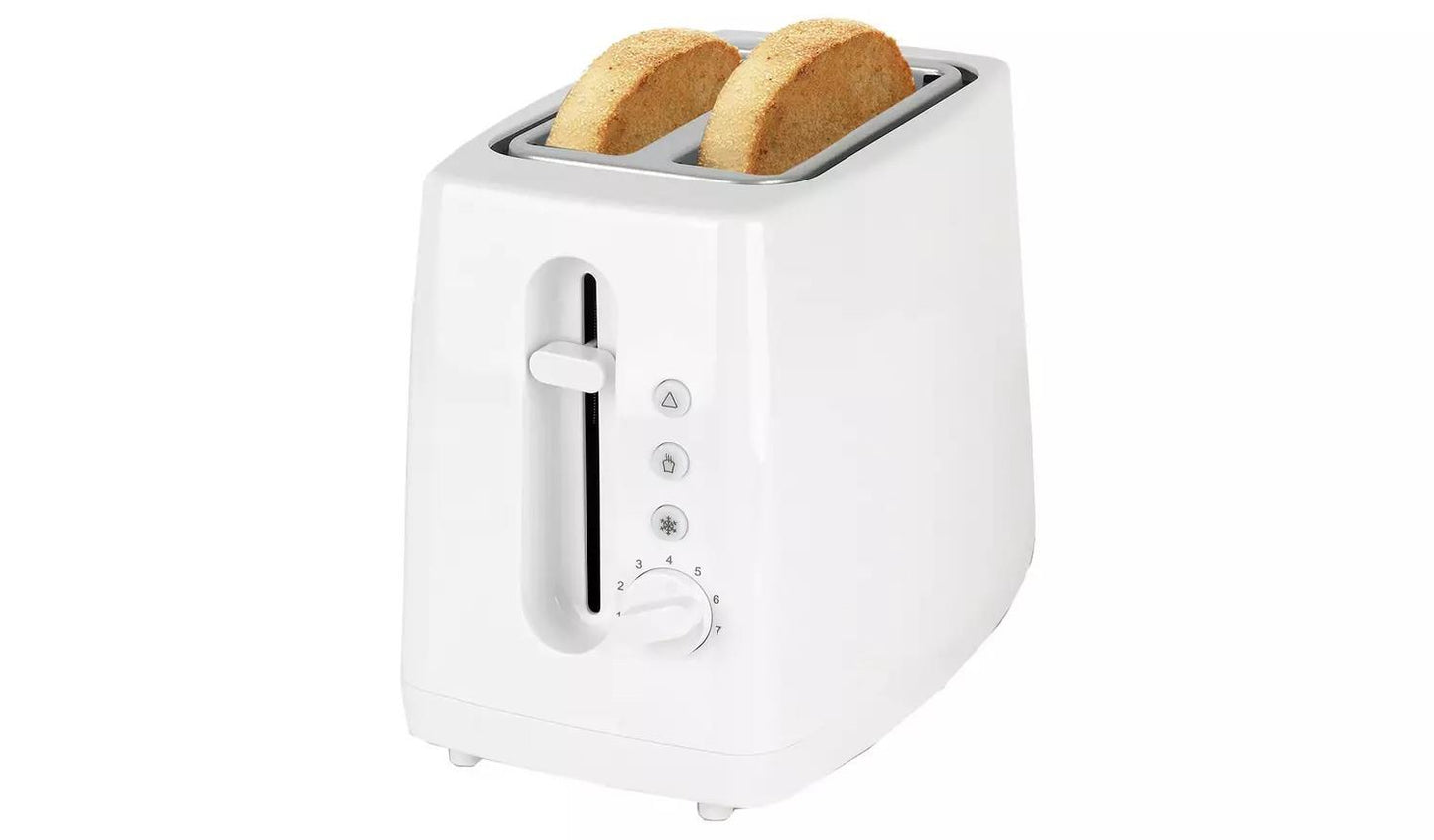 Cookworks Toaster T3233AE Basic 2 Slice extra long wide bagel slots defrost