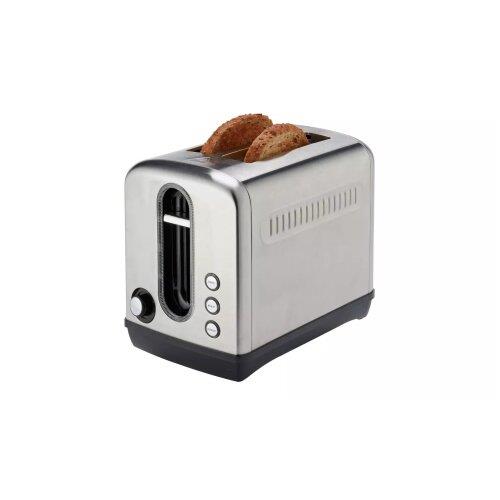 Cookworks Toaster 2 Slice Illuminated 6 toast settings Extra Wide Slots s.steel