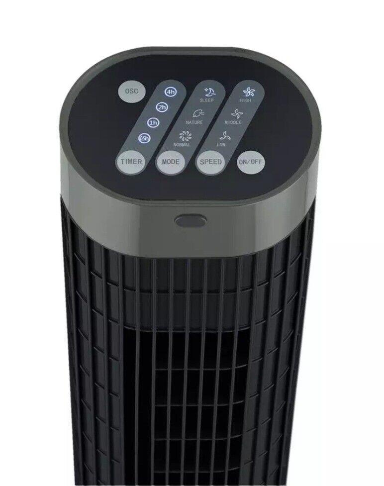 Challenge Tower Fan Digital Grey high power multi speed performance Oscillating