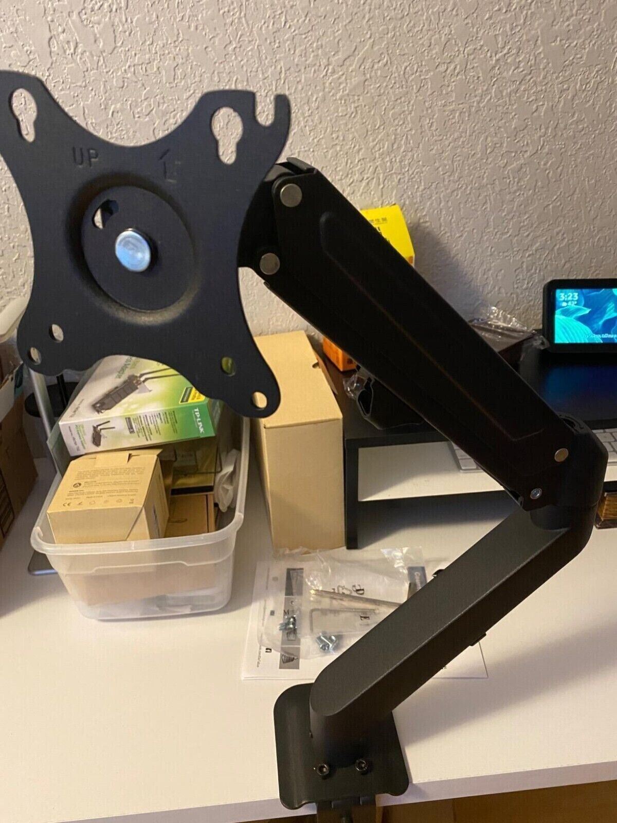 Single Monitor Mount Adjustable Screen Bracket Computer Table Stand 13"-27" inch
