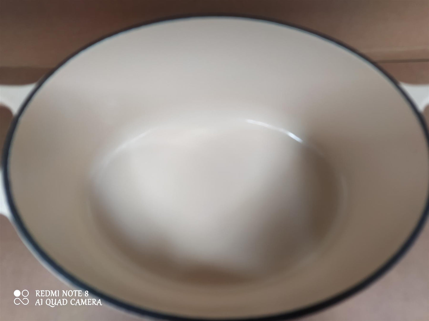 Habitat 2.4 Litre Oval Cast Iron Casserole Dish with Lid enamel coated Cream