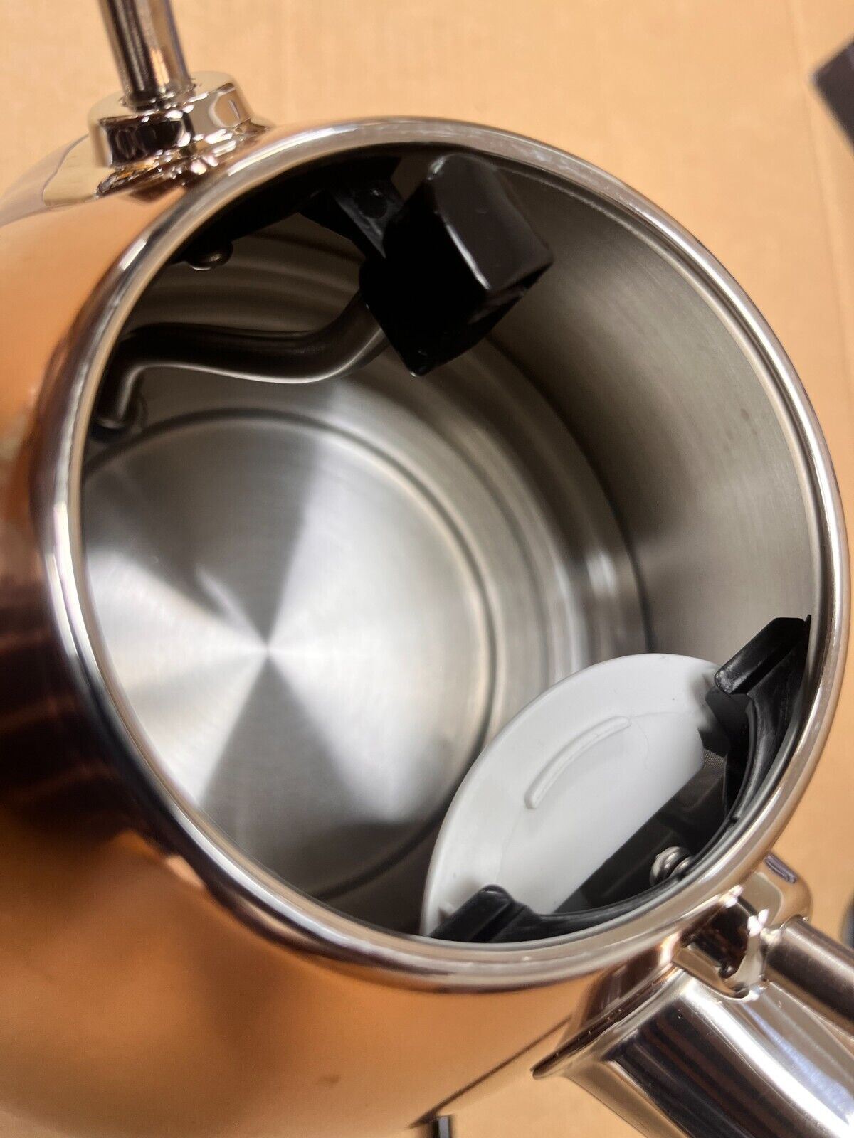 Cookworks 1.7L Copper Kettle Pyramid Design Rapid Boil Kettle Cordless Automatic