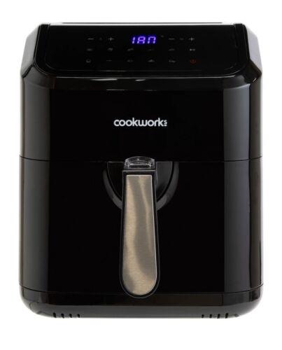Cookworks 5L Air Fryer With 10 cooking programmes 1600 watts96D 5L Air Fryer-black