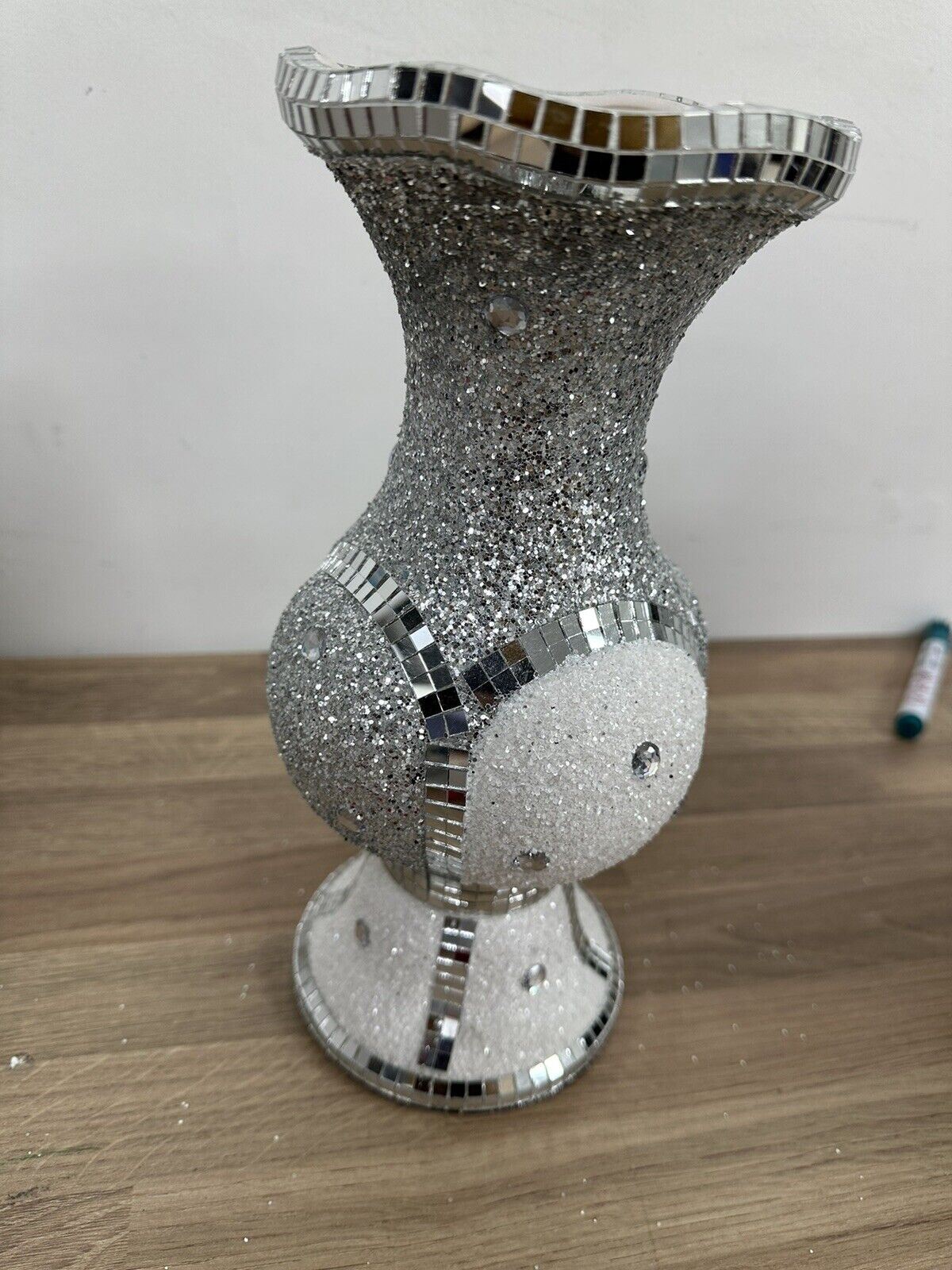 Vase Flower Decor Home Table Decorations Centerpieces Silver Bling Flower Vase