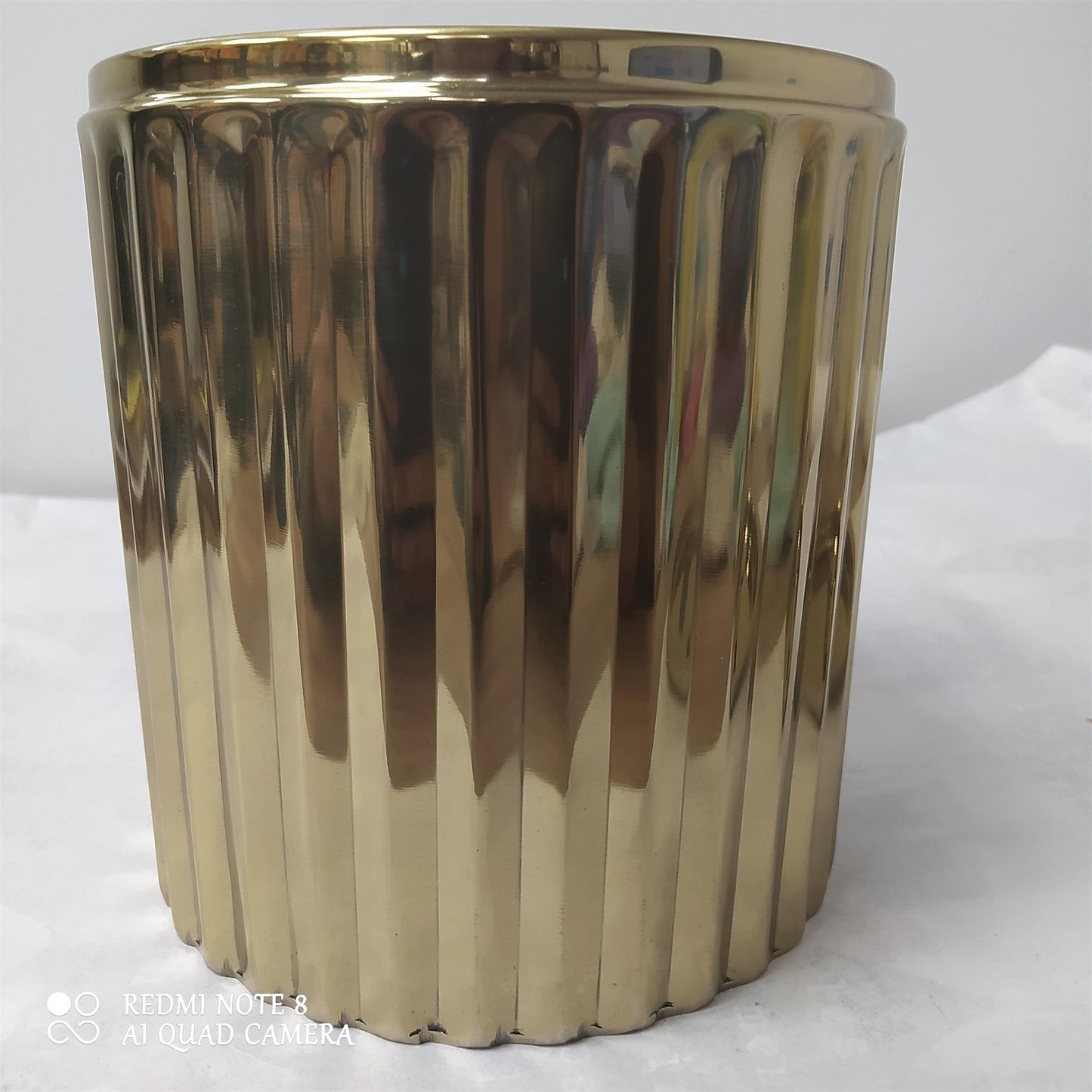 Habitat Gold Tone Ice Bucket frozen cubes and pop Storage lid elegant Party