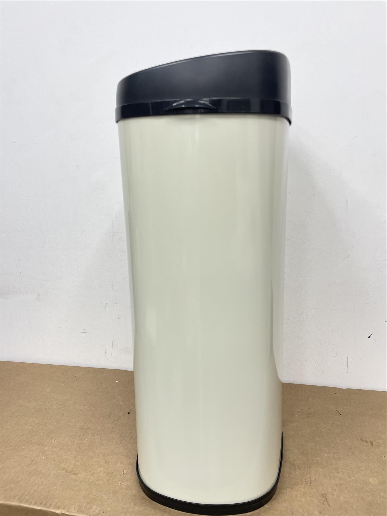 Tower Recycling 42 Litre Square Sensor Bin lid automatically opens - Cream