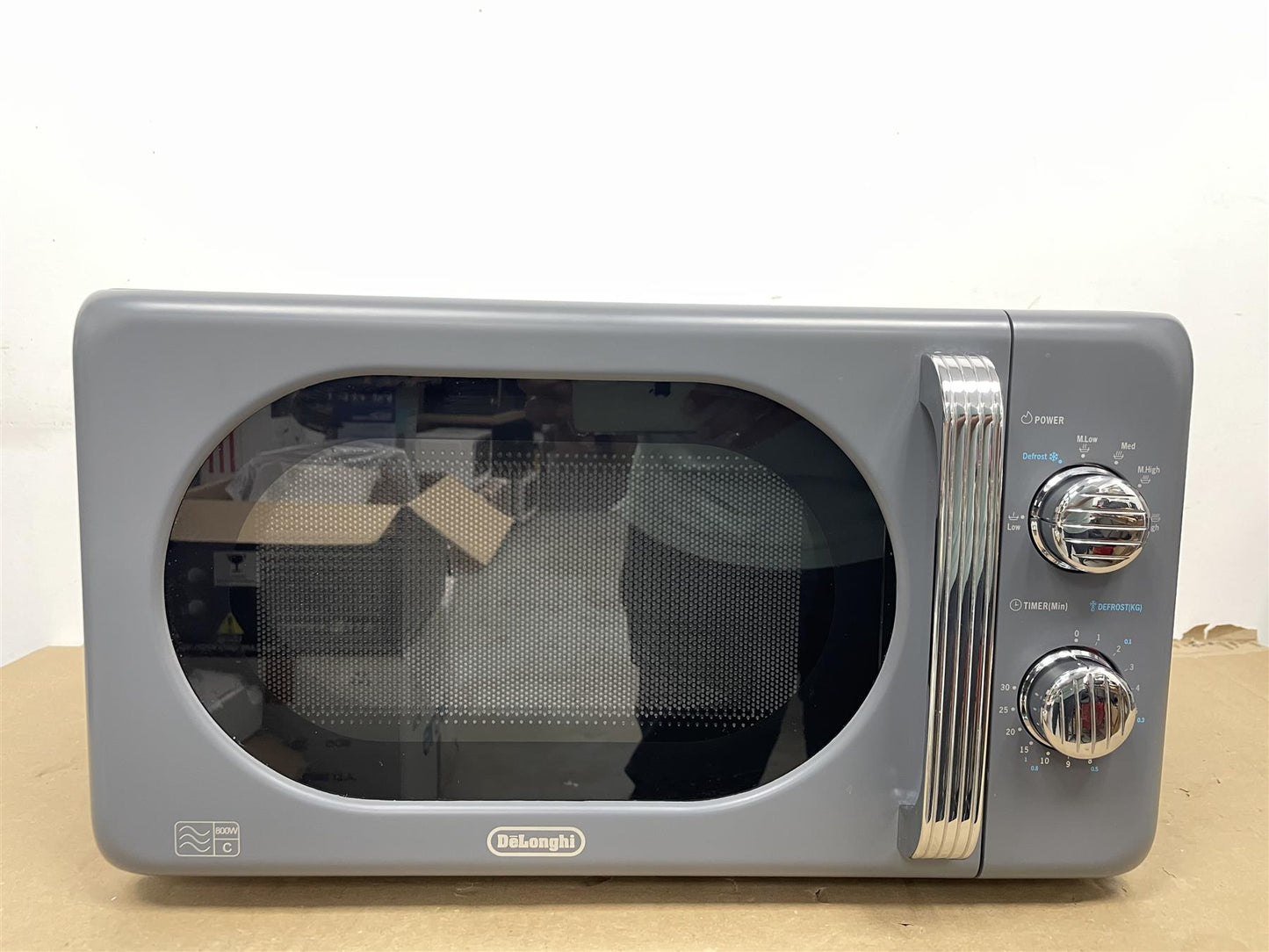 De'Longhi Argento Flora 800W Standard Microwave oven Food Reheat - Grey