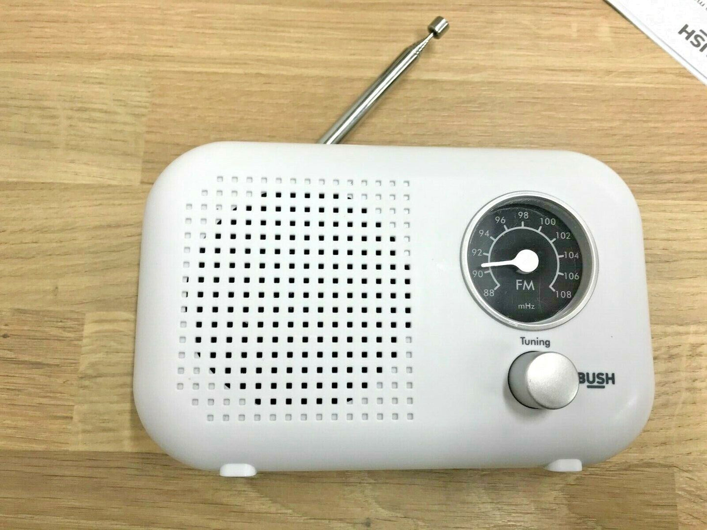 Bush Classic Mini Retro Portable FM Tuner Travel Radio Mono speaker Battery