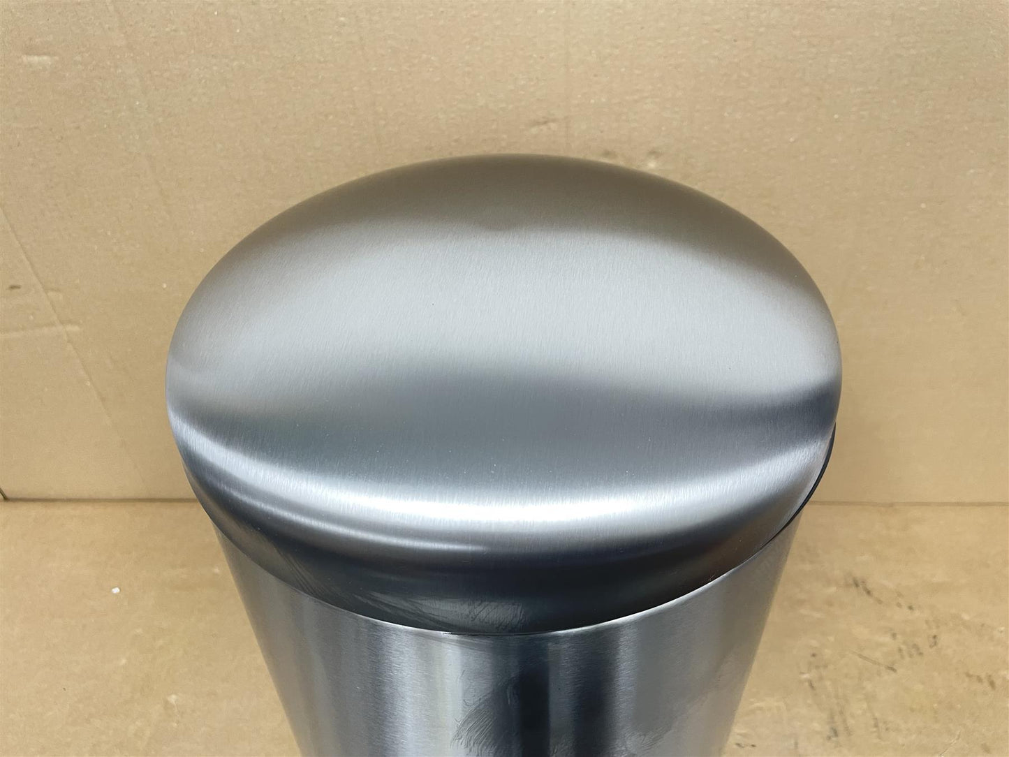 Habitat Brushed stainless steel 12 Litre Domed Foot Pedal Bin Sleek and Silent