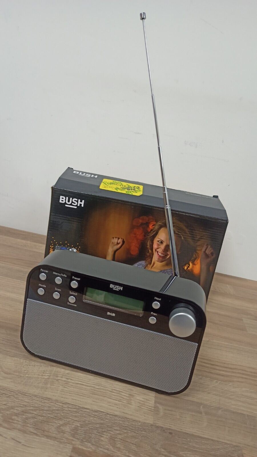 Bush Radio Portable RDS Stereo DAB FM Digital LCD Mains Battery Sleep Timer 6RMS