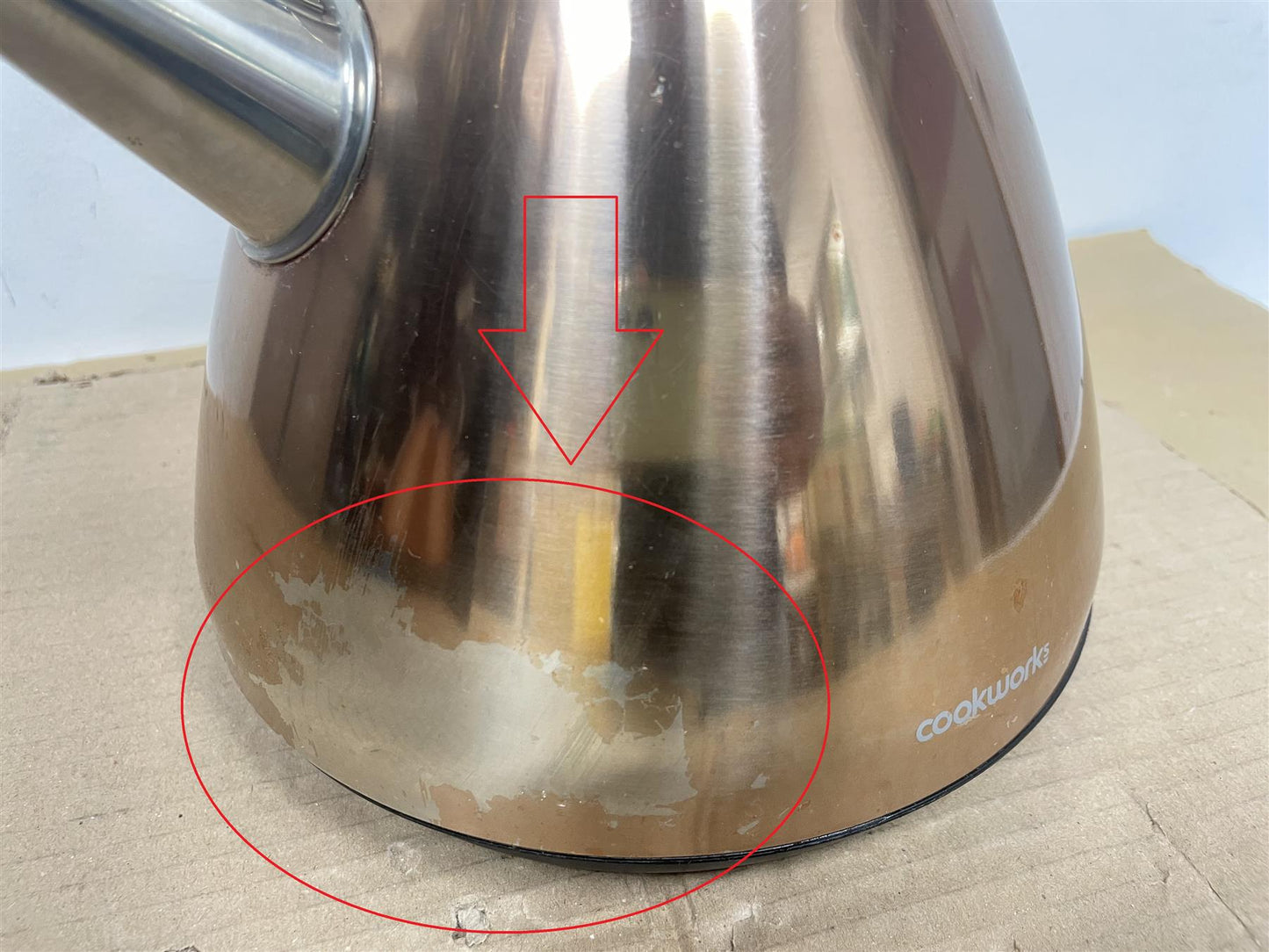 Cookworks Pyramid Kettle Stainless Steel Copper auto shut rapid boil 1.7 Litre