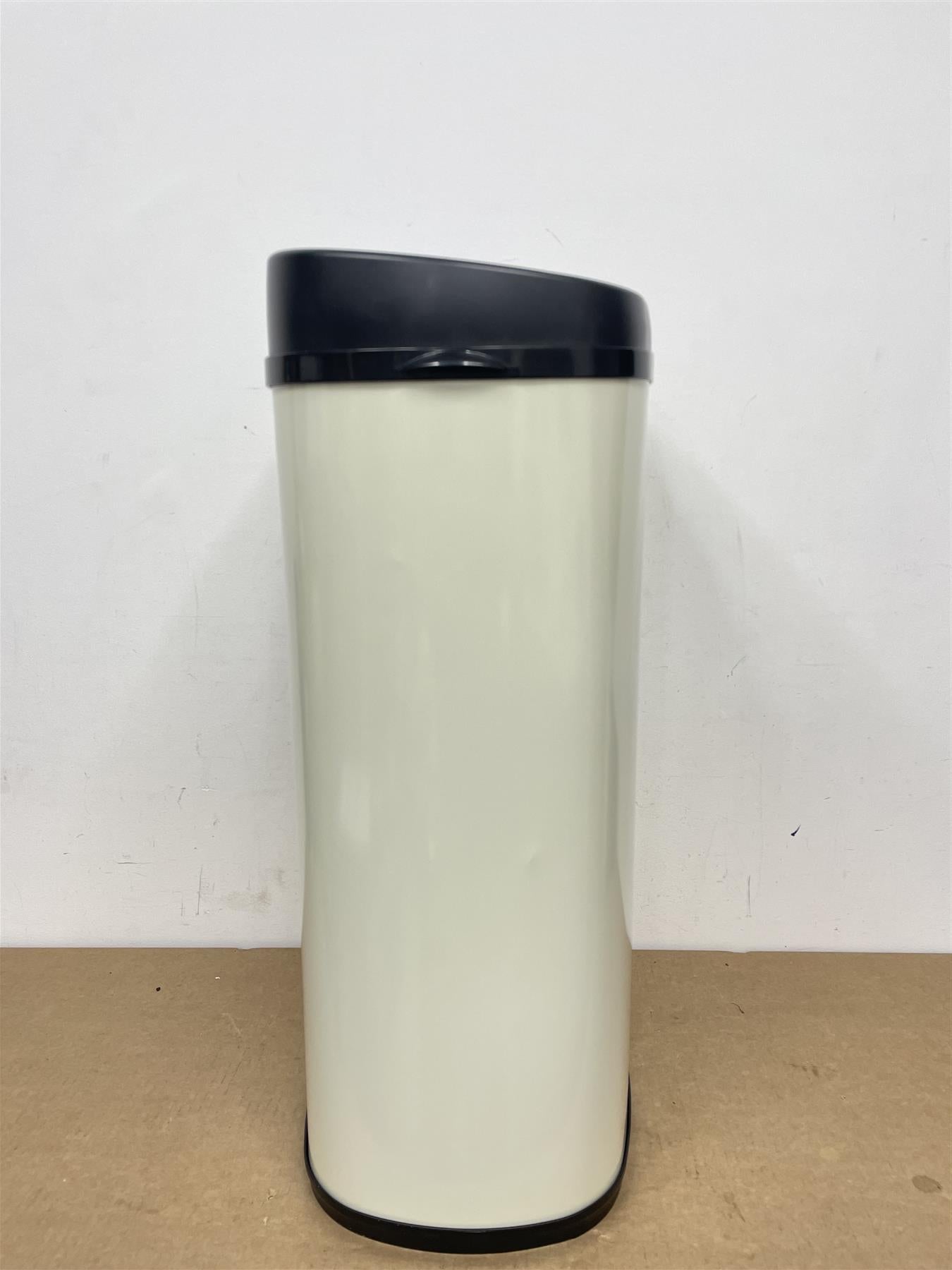 Tower Recycling 42 Litre Square Sensor Bin lid automatically opens - Cream